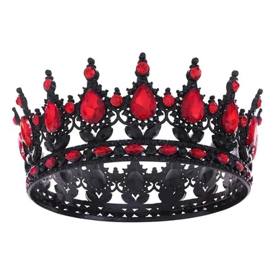 Corona Reina Dorada para Mujer Cristal Tiara Niña Estrás Boda Foto 1 de 4