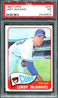 1965 Topps #244 Lindy McDaniel PSA 7 QUASE PERFEITO - Imagem 1 de 2