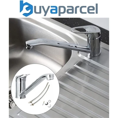 Bristan Monbloc Kitchen Sink Mixer Tap Single Lever Swivel Spout Chrome + Flexi - Image 1 of 4