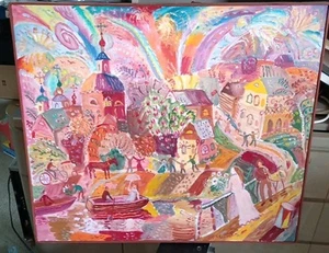 Magical Painting for Children in Frame 29"x33" YAUKA Signed  - Picture 1 of 6