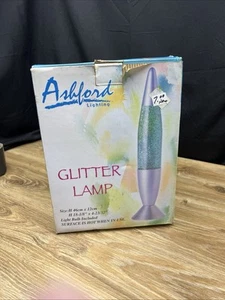 Vintage Aqua Blue Glitter Motion Lava Lamp Ashford Lighting 18” - Picture 1 of 9