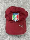 Puma Italia Soccer Hat Mens Maroon Snap Back Football Club Logo Patch