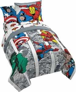 Marvel Avengers "Comic Cool" Kids Reversible Bed Set-AB084QHJCJY5, AB084QGBDD26 - Picture 1 of 11