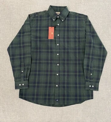 Camisa mediana Southern Marsh Lubbock lavada verde marino a cuadros para hombre nueva con etiquetas Foto 1 de 4