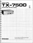 Pioneer TX-7500 Stereo Tuner Owners Manual