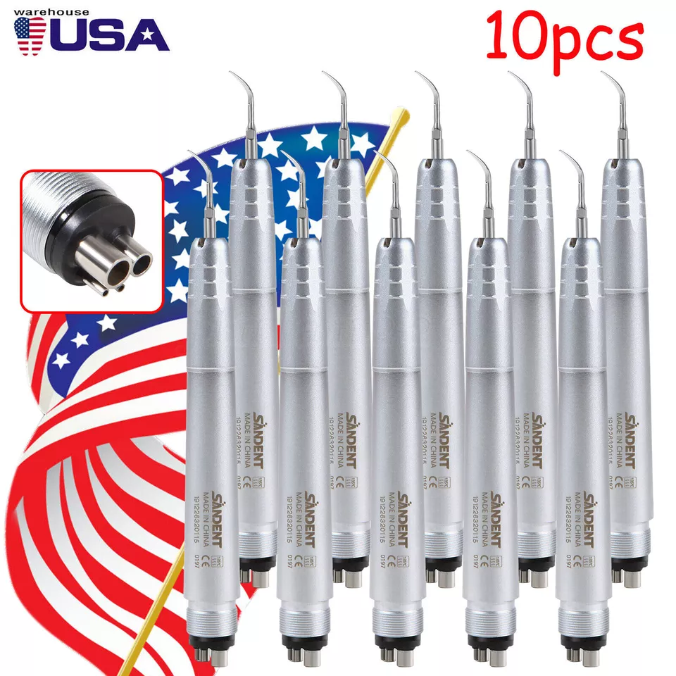 Escalador de aire ultrasónico dental pieza de mano Midwest 4 agujeros con 3 puntas (G1+G2+G4) Foto 1 de 1