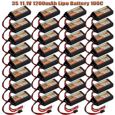 3S 11,1V 1200mAh LiPo-Batterie 100C mit SM-Stecker und JST-XH 4-poligem Stecker - Bild 1 von 4