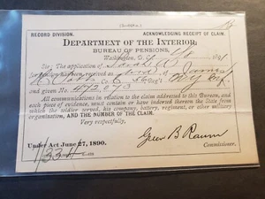 1891 CIVIL WAR PENSION Army Postal History Cover 56th NY Vol Infantry - Picture 1 of 2
