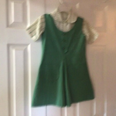Vintage Girl Scouts of America Uniform Youth Size 7 Green 2 Piece - Image 1 of 4