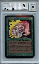 MTG Alpha Llanowar Elves BGS 9.0 (9) Mint BAS 9 Signed Magic card Amricons 3565