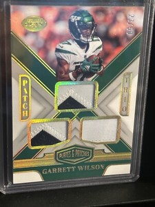 Garrett Wilson Patch Trio Plates And Patches! Box Hit!