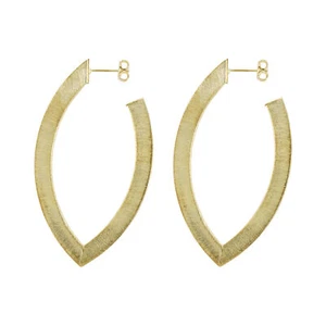 Sheila Fajl Smaller Alba Hoop Earrings in 18k Brushed Gold Plated - Picture 1 of 2