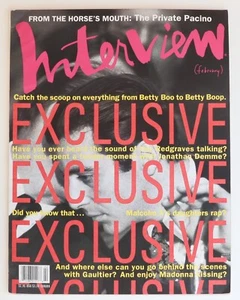Interview Magazine Al Pacino February 1990 Jean Paul Gaultier Marianne Faithful - Picture 1 of 4