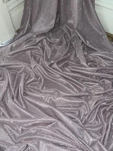1 mtr two tone baby pink/silver moonlight sparkly glitter stretch fabric 58”wide - Picture 1 of 6