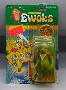 1985 Kenner STAR WARS Ewoks Cartoon KING GORNEESH figure COMPLETE w/ card back - Picture 1 of 17