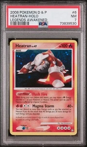 Pokémon 2008 Heatran Holo D&P Legends Awakened 6/146 PSA 7 CASI COMO NUEVO (NM) REMOLINO - Imagen 1 de 2