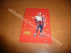 SABENA ITALY VECCHIO ADESIVO OLD AIRLINE STICKER FLUGLINIE AUFKLEBER CIRCA 1960 - Imagen 1 de 1