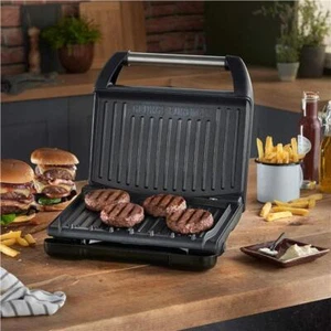 George Foreman Electric Steel Grill BBQ & Toast Maker With Non Stick Plate 1650W - Picture 1 of 7
