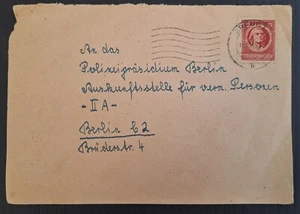 1945 Germany (Thuringen) Cover ties 12 Pfg stamp Erfurt to Berlin - Picture 1 of 2