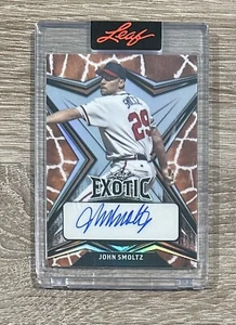 JOHN SMOLTZ 2022 Leaf Exotic GIRAFFE PRISMATIC EA-JS2 AUTO #2/5 - Picture 1 of 2