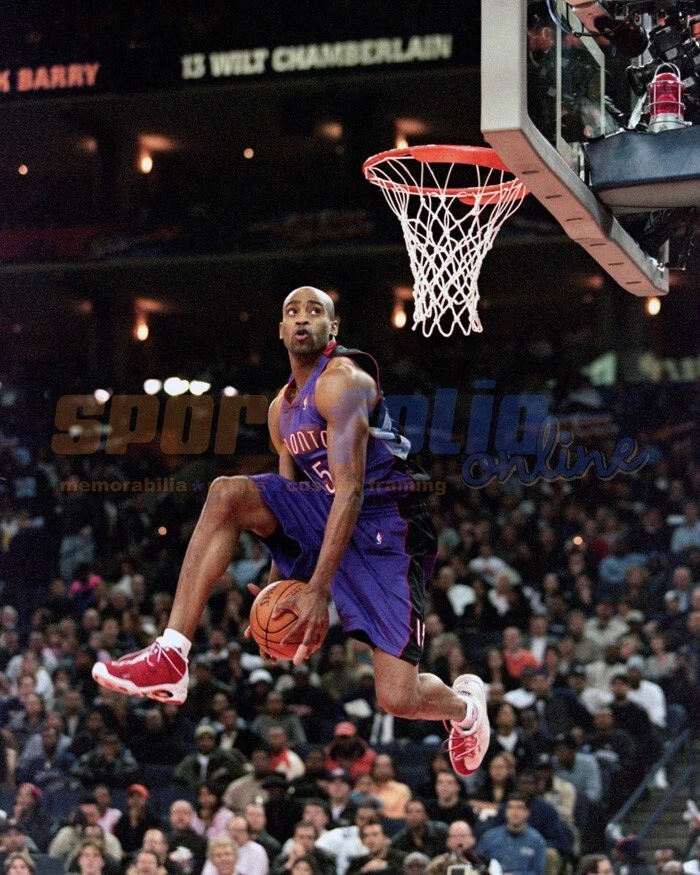 多伦多猛龙队 VINCE CARTER 光面 8 x 10 照片 2000 Dunk 比赛印刷海报 — 第 1/1 张图片