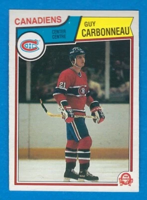 1983-84 O-Pee-Chee ROOKIE Guy Carbonneu #185 - Montreal Canadiens Foto 1 de 2