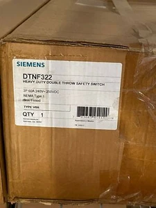 SIEMENS DTNF322 DOUBLE THROW SAFETY SWITCH 60A - Picture 1 of 1