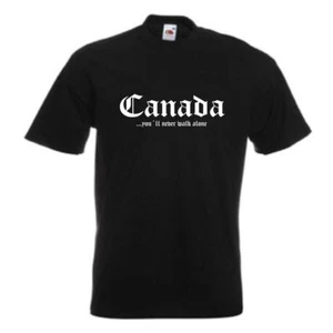 T-Shirt KANADA (Canada), never walk alone, bedrucktes Fanshirt (WMS01-33a) - Bild 1 von 1