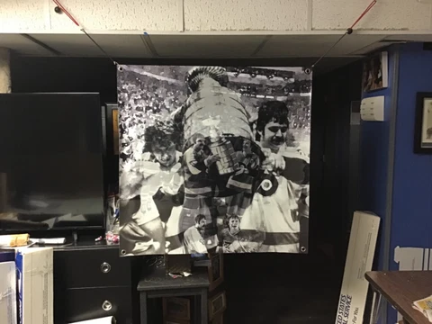 BIG PHILADELPHIA FLYERS vinyl Banner POSTER Bobby Clark Bernie parent man cave Cover