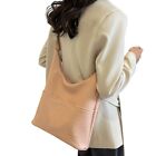 Women Fashion PU Leather Large Shoulder Bag Solid Color Crossbody Underarm Bag