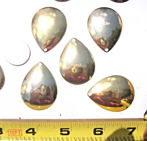 5ct GOLD size 5 COLORADO Spinnerbait Blades Bass Fishing Spinnerbaits Spin Blade - Picture 1 of 5