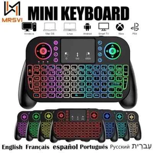 Mini Wireless Keyboard 7 Color V8 2.4G Bluetooth Air Mouse Remote Control Touchp - Picture 1 of 7