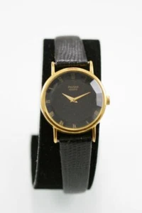 Pulsar Uhr Damen Edelstahl Gold Stahl Batterie Wasser Res Schwarz Leder Quarz - Bild 1 von 6