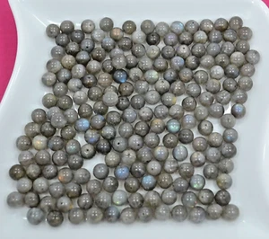 49 Stck. Natürlicher Labradorit 8 mm Lose Runde Perlen - ca. 0,8 mm Loch - Bild 1 von 2