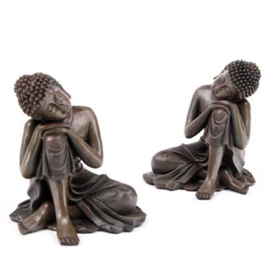 2er Set Thai Schlafender Buddha auf Knie - Bild 1 von 7