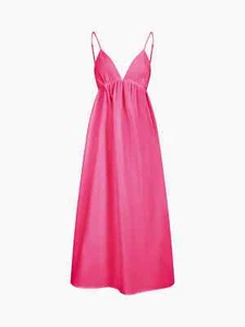 Maxi abito estivo Commense donna Coastal cowgirl schiena aperta rosa taglia large nuovo con etichette - Foto 1 di 12