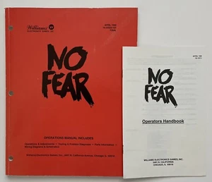 ORIGINAL No Fear Pinball Machine Operators/Service Manual Williams NOT A REPRINT - Picture 1 of 4