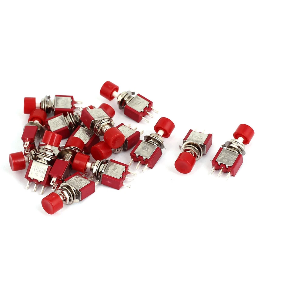 15pcs Mini Pulsador interruptor 2 posicion momentáneo AC 120V 5A/AC 250V 2A SPDT - Imagen 1 de 1