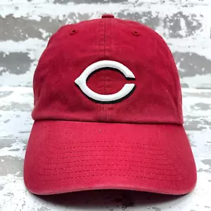 Cincinnati Reds Hat Cap Fitted Size Medium Red White Plain Logo Dad Twill Adult - Picture 1 of 8