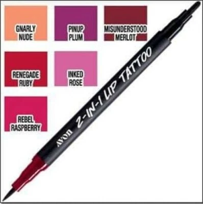 Avon 2-in-1 LIP TATTOO  Lip Liner & Fill Duo INKED ROSE ~NIB ~ NEXT DAY SHIPPING - Image 1 of 4