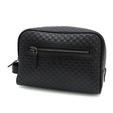 Original Gucci Guccissima Zweite Clutch Schwarz Unisex Guter Zustand Ranka