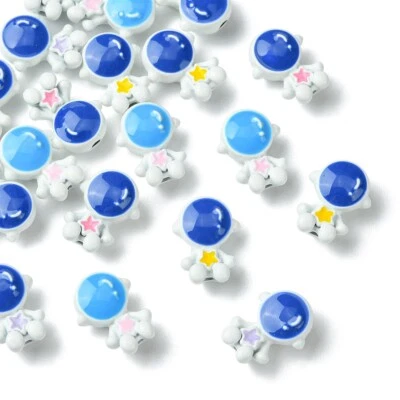 Cuentas de astronauta esmaltadas de aleación Spaceman 20 piezas para joyería hágalo usted mismo Foto 1 de 4