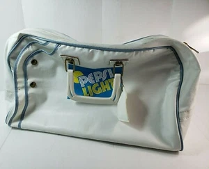 Vintage Pepsi Light Travel Bag Soft Shelled Vinyl Blue White NOS 1970s RARE - Picture 1 of 11