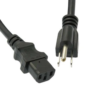 4Ft Computer Power Cord 5-15P to C-13 Black SVT 18/3 - Picture 1 of 1