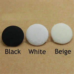 10pcs 10-20mm Shank Buttons Sewing Scrapbooking Round Cotton Fabric DIY Crafts - Picture 1 of 6