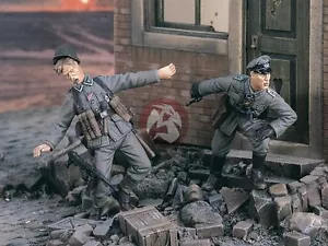 Verlinden 1/35 "¡Emboscada!" Soldados alemanes bajo fuego Segunda Guerra Mundial (2 figuras) 2424 - Imagen 1 de 1