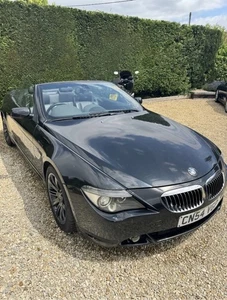 BMW 645CI Convertible in Stunning Black Metallic with Full Black Leather ULEZ - Picture 1 of 1