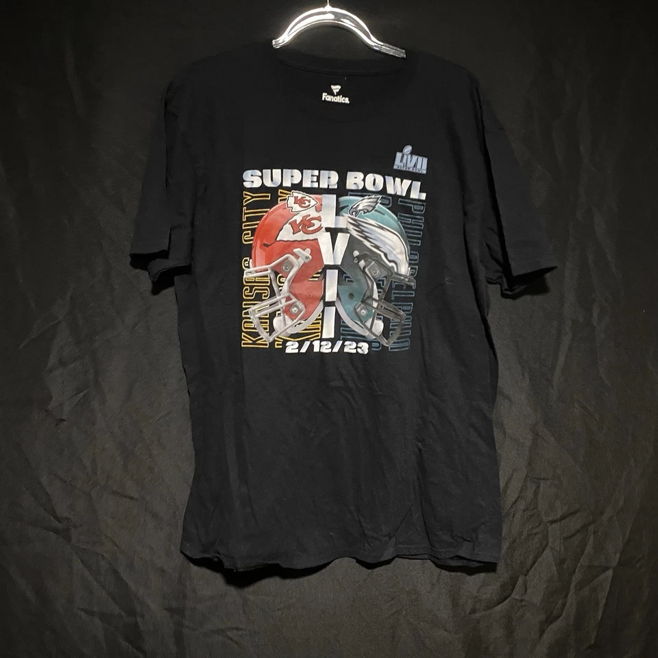 Футболка 2023 Super Bowl LVII 57 Philadelphia Eagles VS KC Chiefs размер XL NFL - Изображение 1 из 4