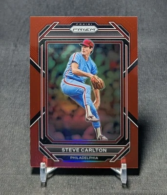 Tarjeta de béisbol Steve Carlton Red Holo/199 2023 Panini Prizm #180 Phillies Foto 1 de 2