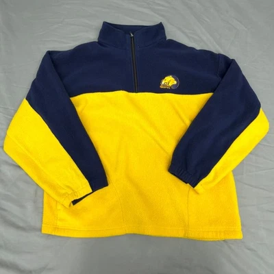 Vintage Cal Berkeley Aquatics Navy Yellow Jacket Fleece 1/4 Zip size M - Image 1 of 4